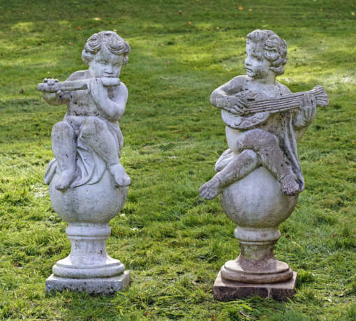 Paar musizierende Putten - photo 1 Paar musizierende Putten - photo 1