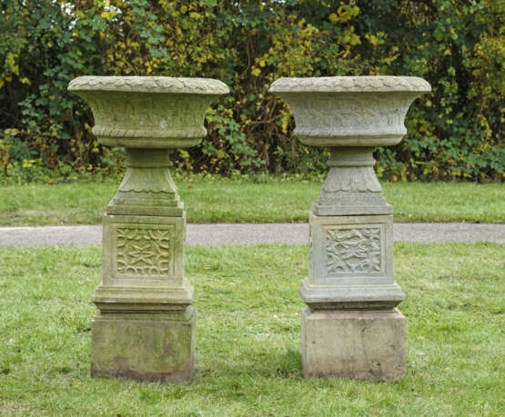 Paar Parkvasen auf Podestsockeln - Foto 1 Paar Parkvasen auf Podestsockeln - Foto 1