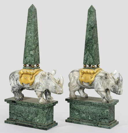 Paar Nashörner mit Obelisken - photo 1