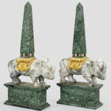 Paar Nashörner mit Obelisken - photo 1