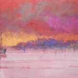 Багровый закат Papier Gemischte Technik Абстрактный субъективизм Thematische Bilder - Foto 1