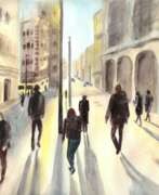 Акварели. Тени в городе