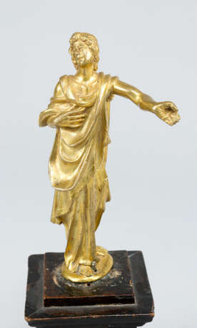 French 16. century, Two Bronze statues , gilded, ebonised bases - фото 2