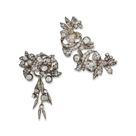 LATE 19TH CENTURY DIAMOND CORSAGE BROOCH - photo 2