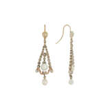LATE 19TH CENTURY NATURAL PEARL AND DIAMOND EARRINGS - photo 2