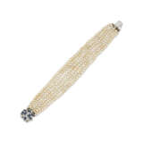 NATURAL PEARL, SAPPHIRE AND DIAMOND BRACELET - photo 1
