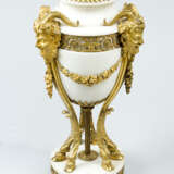 French Marble Vase with Louis XVI style bronze decorations, later lamp mount, 19. century - Foto 3