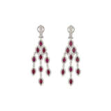RUBY AND DIAMOND EARRINGS - photo 1