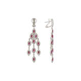 RUBY AND DIAMOND EARRINGS - photo 2