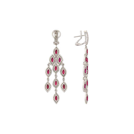 RUBY AND DIAMOND EARRINGS - photo 2