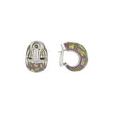 DE GRISOGONO PERIDOT AND RUBY EARRINGS - photo 2