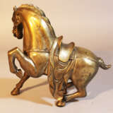 Asian Bronze, silvered, Horse, Qing Dynasty - Foto 2