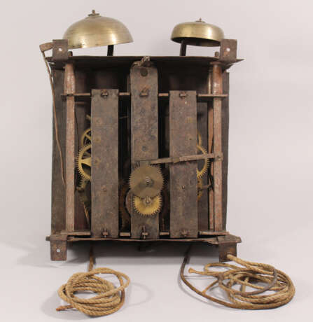 clock movement , Iron body with iron and brass parts, bells, 18. Century - фото 1