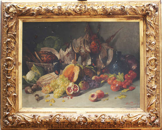 Artist 19. century Winhardt, Still Life, framed oil Canvas - photo 2