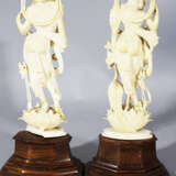 Pair of Indian I. statue on wooden bases - фото 2