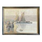 Fish Market by A. Baumgartner (Austrian 19th Century) oil painting realism 19th century - photo 1