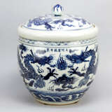 Large Chinese Porcelain pot with lid, painted, Qing Dynasty - Foto 2