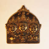 Asian Bronze plaque, cast , original patina - photo 1