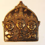 Asian Bronze plaque, cast , original patina - Foto 2