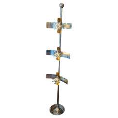 Rare Italian Space Age Floor Lamp with Floating Light Modules, 1970s
