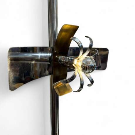 Rare Italian Space Age Floor Lamp with Floating Light Modules 1970s Wood 20th century - photo 4 Rare Italian Space Age Floor Lamp with Floating Light Modules 1970s Wood 20th century - photo 4