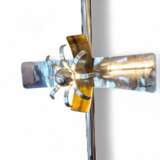 Rare Italian Space Age Floor Lamp with Floating Light Modules 1970s Wood 20th century - photo 6