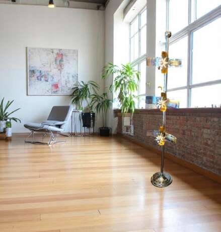 Rare Italian Space Age Floor Lamp with Floating Light Modules 1970s Wood 20th century - photo 9 Rare Italian Space Age Floor Lamp with Floating Light Modules 1970s Wood 20th century - photo 9