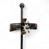 Rare Italian Space Age Floor Lamp with Floating Light Modules 1970s Wood 20th century - photo 12