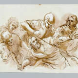 Italian Artist 18. century, Drawing, face study, brown ink on paper - Foto 1