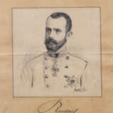 Crown Prince Rudolf of Habsburg Lothringen of Austria Hungary (1858-1889), black ink on paper laid dawn on paper, signed and described. - Foto 1