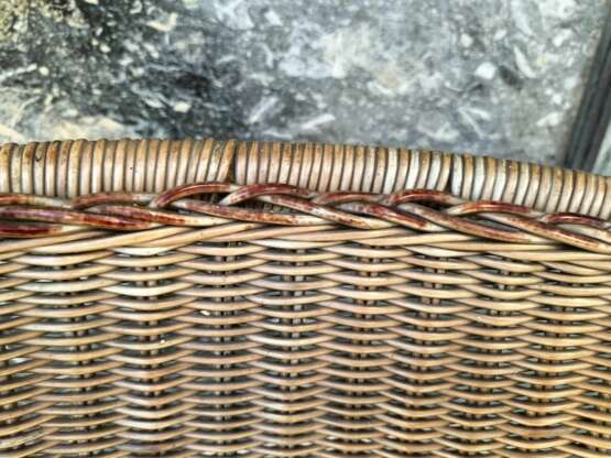 Mid-Century Modern Pair of Wicker Armchairs by Francis Mair Bois naturel Mid-20th century - photo 2