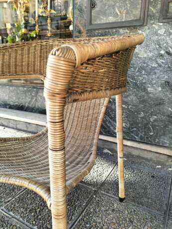 Mid-Century Modern Pair of Wicker Armchairs by Francis Mair Bois naturel Mid-20th century - photo 3