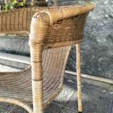 Mid-Century Modern Pair of Wicker Armchairs by Francis Mair Bois naturel Mid-20th century - photo 3