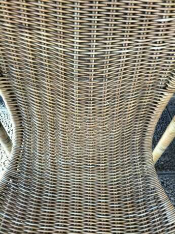 Mid-Century Modern Pair of Wicker Armchairs by Francis Mair Bois naturel Mid-20th century - photo 5