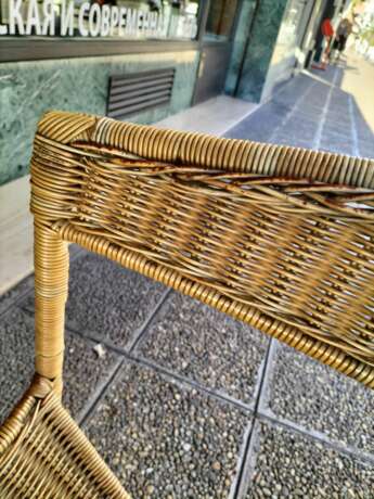 Mid-Century Modern Pair of Wicker Armchairs by Francis Mair Bois naturel Mid-20th century - photo 6