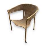 Mid-Century Modern Pair of Wicker Armchairs by Francis Mair Bois naturel Mid-20th century - photo 10