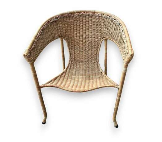 Mid-Century Modern Pair of Wicker Armchairs by Francis Mair Bois naturel Mid-20th century - photo 11