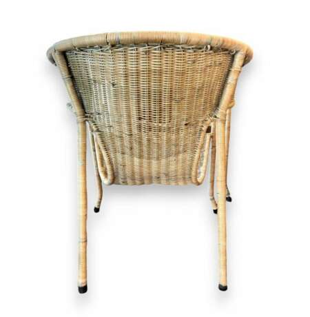 Mid-Century Modern Pair of Wicker Armchairs by Francis Mair Bois naturel Mid-20th century - photo 13