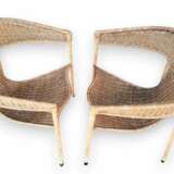 Mid-Century Modern Pair of Wicker Armchairs by Francis Mair Bois naturel Mid-20th century - photo 16