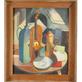 Cubist early 20. century, still life, oil on board, framed, monogrammed - photo 1
