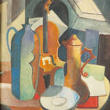 Cubist early 20. century, still life, oil on board, framed, monogrammed - photo 2