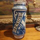 Pair of 18th Century Albarello Drug Jars in Maiolica Ceramics 18th century - photo 6