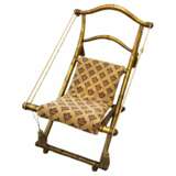 Rare 19th Century Folding Chair in Gilt Wood Napoleon III Period Wood 19th century - photo 1