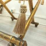 Rare 19th Century Folding Chair in Gilt Wood Napoleon III Period Wood 19th century - photo 5