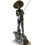 Giovanni Varlese (1888-1922 Italie) &ndash; Figure en bronze d&amp;39;un jeune p&ecirc;cheur Bronce realism At the turn of 19th -20th century - photo 1