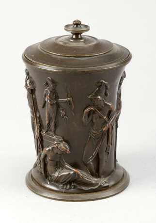 Empire Bronze Urn with lid, 19.century - photo 1