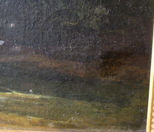 Unknown Artist,  Landscape , oil canvas,  framed, signed, 19. Century - photo 3