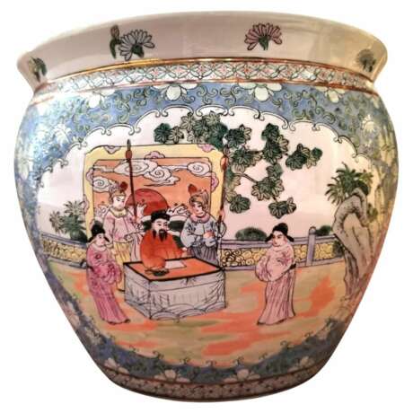 19th Century Aquarium Pot in Porcelain China. Porcelain Asian Art 19th century - photo 1