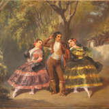 Spanish school 19.century, folk dance, Oil on canvas - photo 2