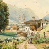 Austrian school 19.century, alpine landscape, watercolour on paper - фото 3